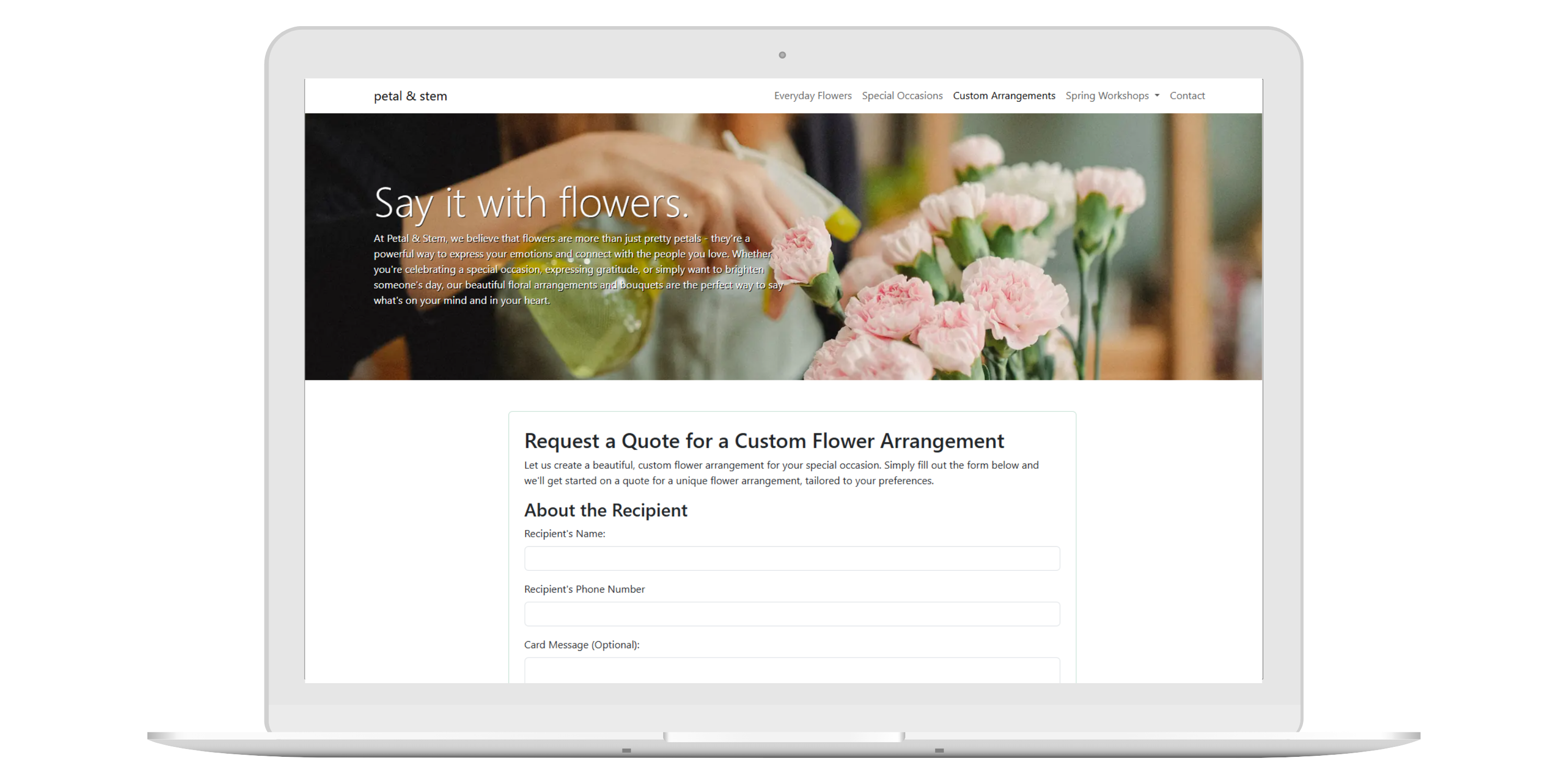 Petal and Stem Project